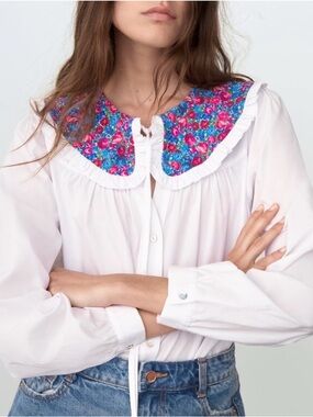 ZARA PRINTED COLLAR SHIRT